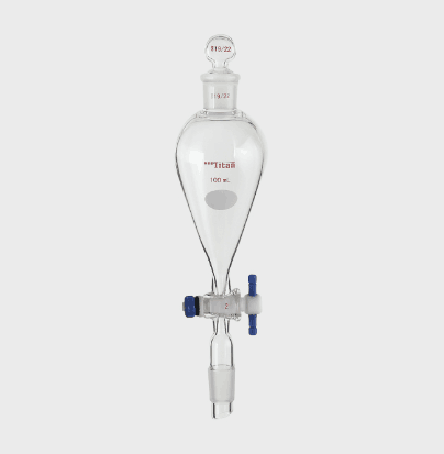 具下磨口玻璃塞分液漏斗 上下磨口：19/22，四氟节门：2mm，100ml 特优级|100ml
