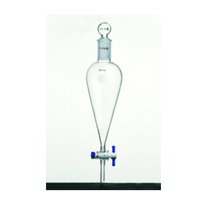 具玻璃塞分液漏斗 上磨口：27#，四氟节门：4 mm，1000ml