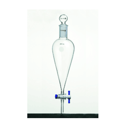 具玻璃塞分液漏斗 上磨口：14/20，四氟节门：2 mm，50ml
