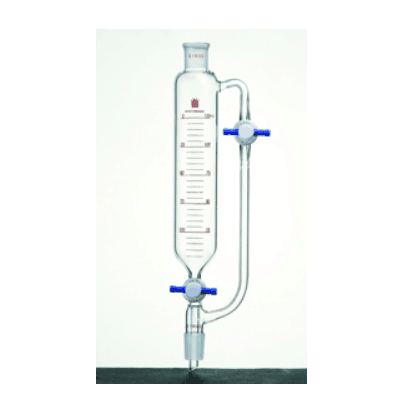 带刻度恒压滴液漏斗 双四氟节门，19/22，125ml