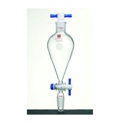 具下磨口四氟塞分液漏斗 上下磨口：19/22，四氟节门：2mm，50ml|50ml