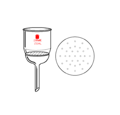 具小孔玻璃滤板漏斗 玻璃板直径：85mm， 容积：600ml