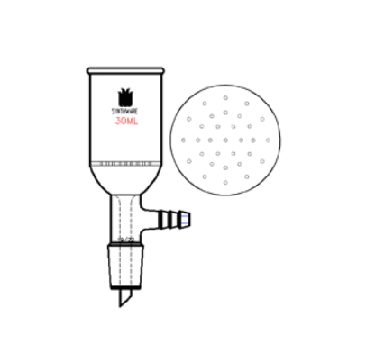 具玻璃板布什漏斗 磨口：14/20，15ml