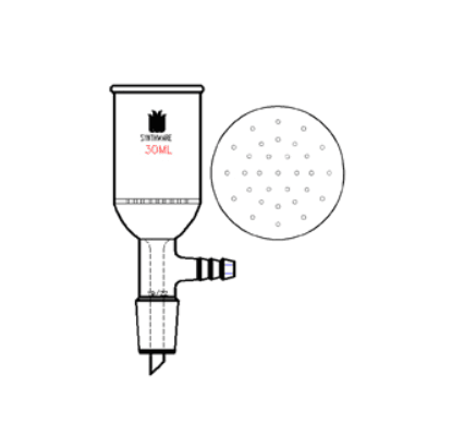 具玻璃板布什漏斗 磨口：29/42，600ml