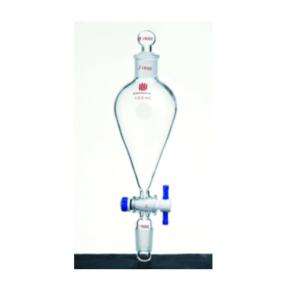 具下磨口玻璃塞分液漏斗 上下磨口：14/20，四氟节门：2mm，10ml|10ml