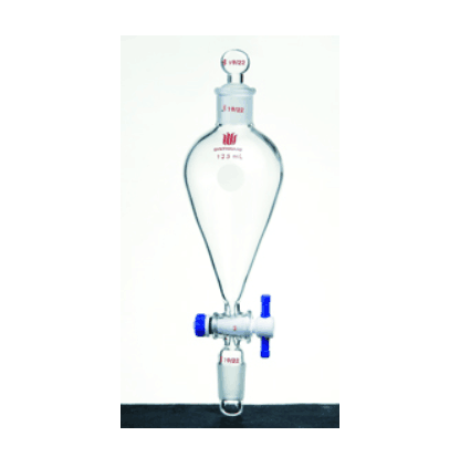 具下磨口玻璃塞分液漏斗 上下磨口：24/40，四氟节门：4mm，250ml|250ml